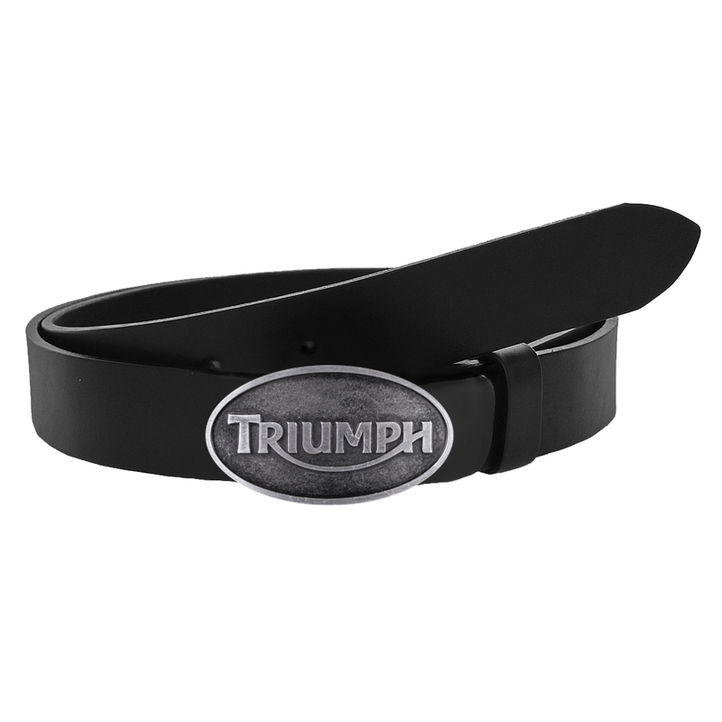 Kožený moto opasek se sponou Triumph