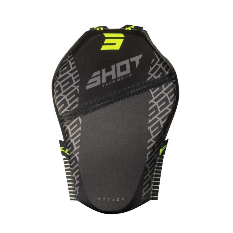 Chránič zad Shot Attack černý-fluo žlutý