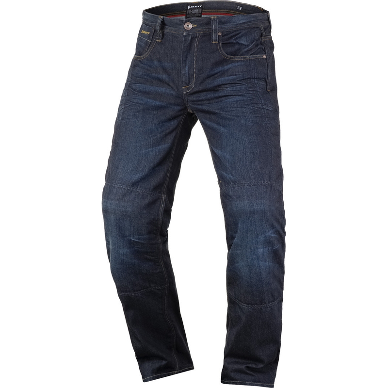 Jeansy na motorku SCOTT Denim Stretch modré