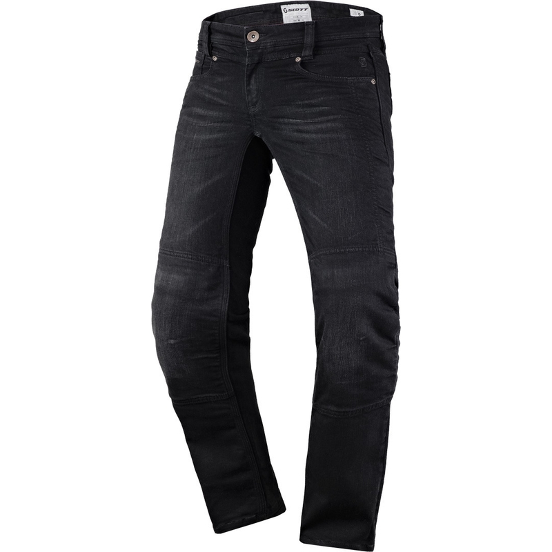Dámské jeansy na motorku SCOTT Denim Stretch černé