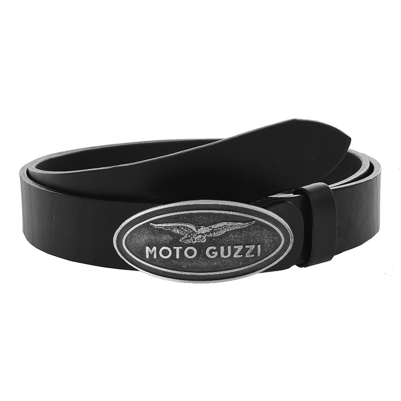 Kožený moto opasek se sponou Moto Guzzi