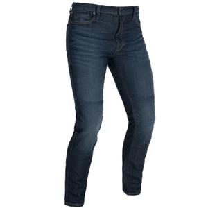 Džíny na motorku Oxford Original Approved AAA Slim Jeans seprané modré
