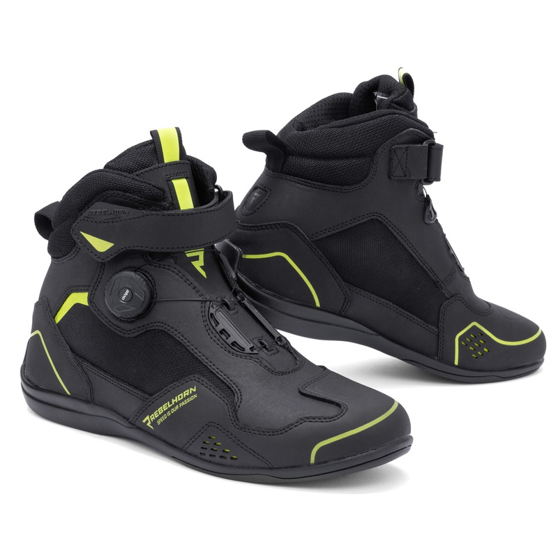Boty na motorku Rebelhorn Spark II černo-fluo žluté - II. jakost