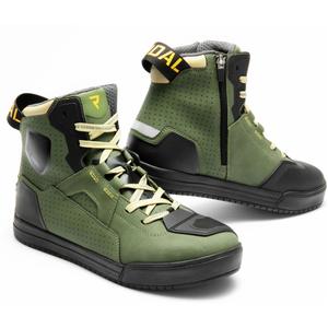 Boty na motorku Rebelhorn Vandal II khaki-černo-oranžové