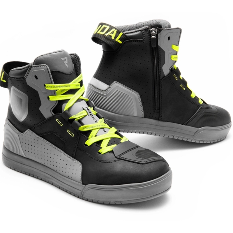 Boty na motorku Rebelhorn Vandal II černo-šedo-fluo žluté
