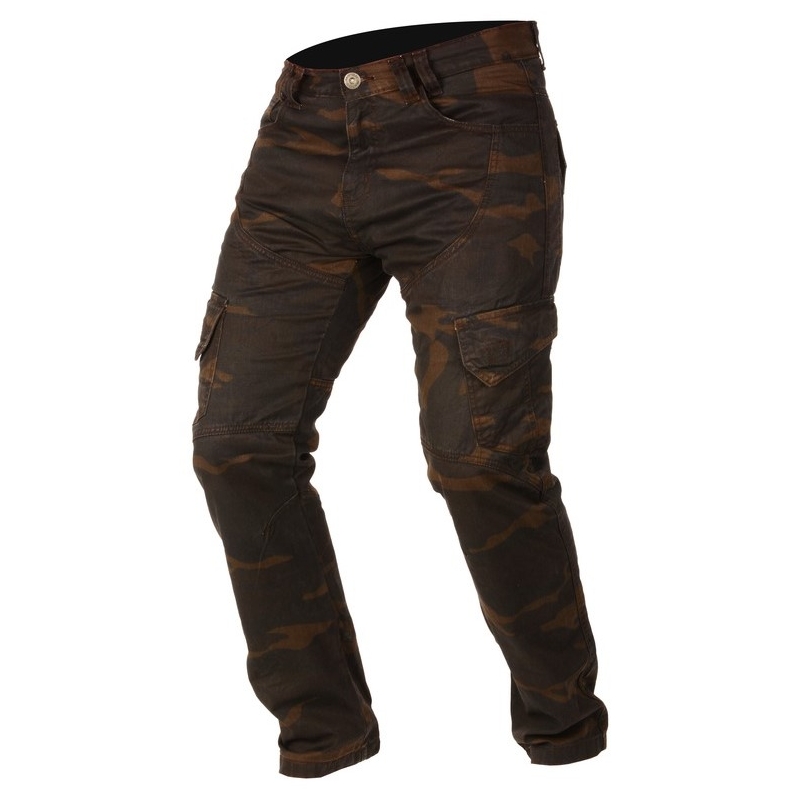 Jeansy na motorku Ayrton Camino hnědé camo výprodej