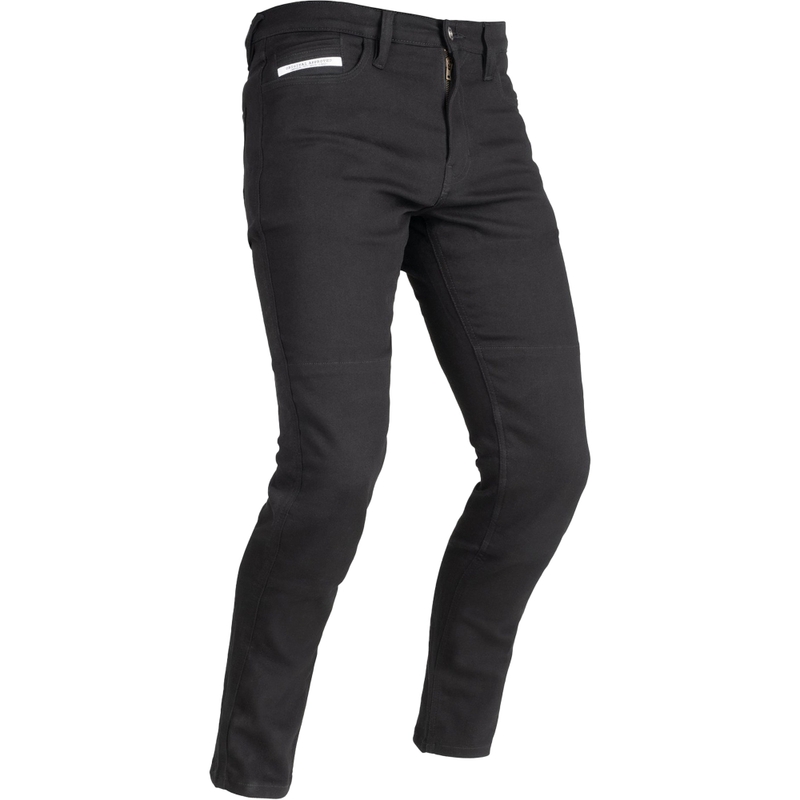 Zkrácené džíny na motorku OXFORD ORIGINAL APPROVED SUPER STRETCH JEANS AA SLIM FIT černé