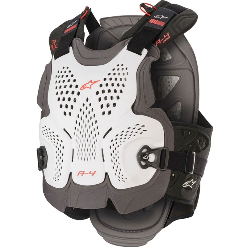 Chránič hrudníku Alpinestars A-4 MAX bílo-antracitovo-červený