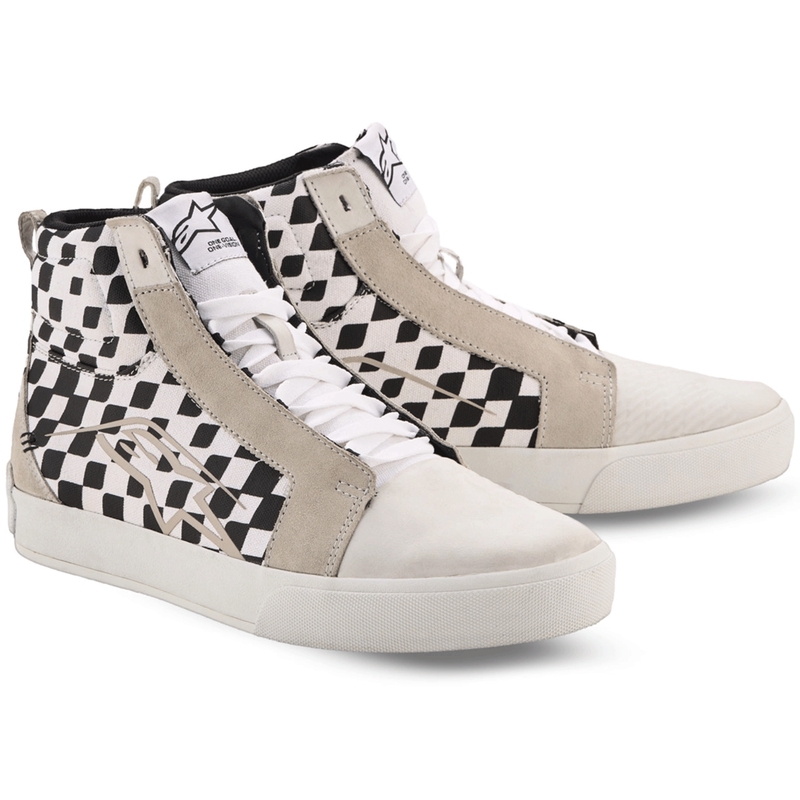 Boty na motorku Alpinestars Ride-63 Canvas černo-béžovo-bílé