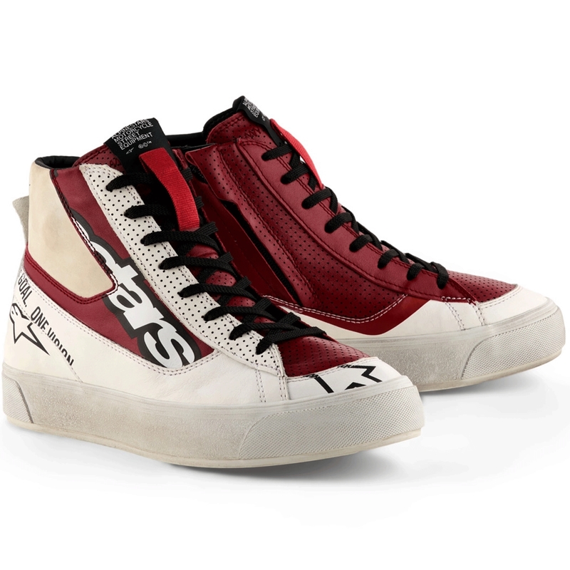 Dámské boty na motorku Alpinestars Stella Stated Flair bílo-červené